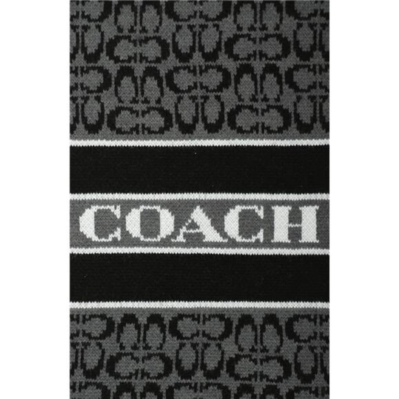 Coach womens Signature C Logo Knit Scarf - Picture 3 of 4